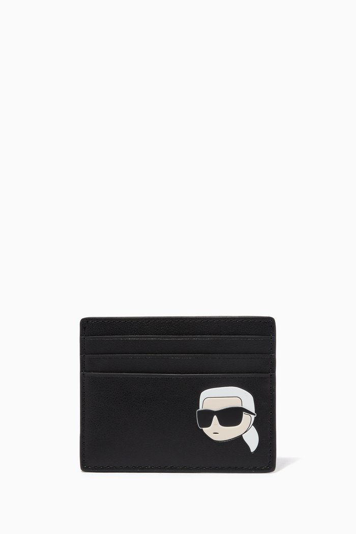 

K/Ikonik 2.0 Card Holder in Leather, Black