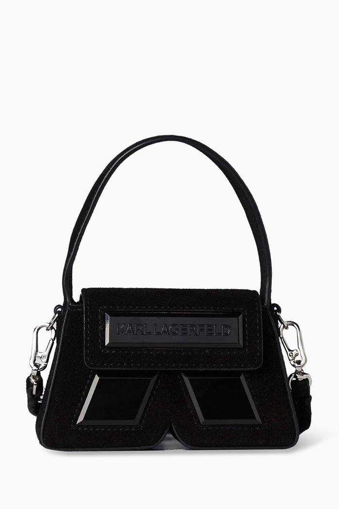 

Nano K/Essential Crossbody Bag in Suede, Black