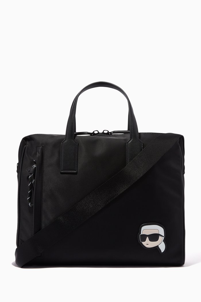 

K/Ikonic 2.0 Patch Briefcase in Nylon, Black