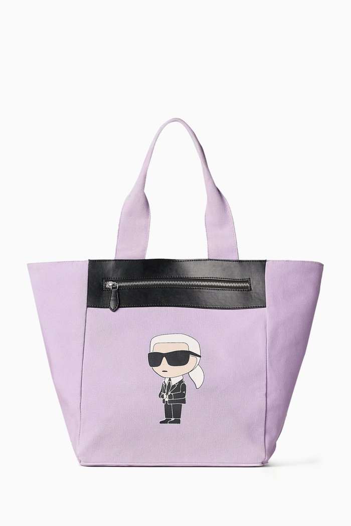 

K/Ikonik 2.0 Karl Shopper in Cotton Canvas, Purple