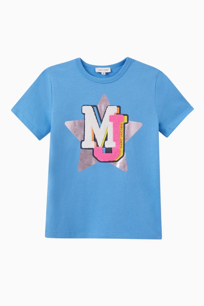 

Star Logo T-shirt in Cotton Jersey, Blue