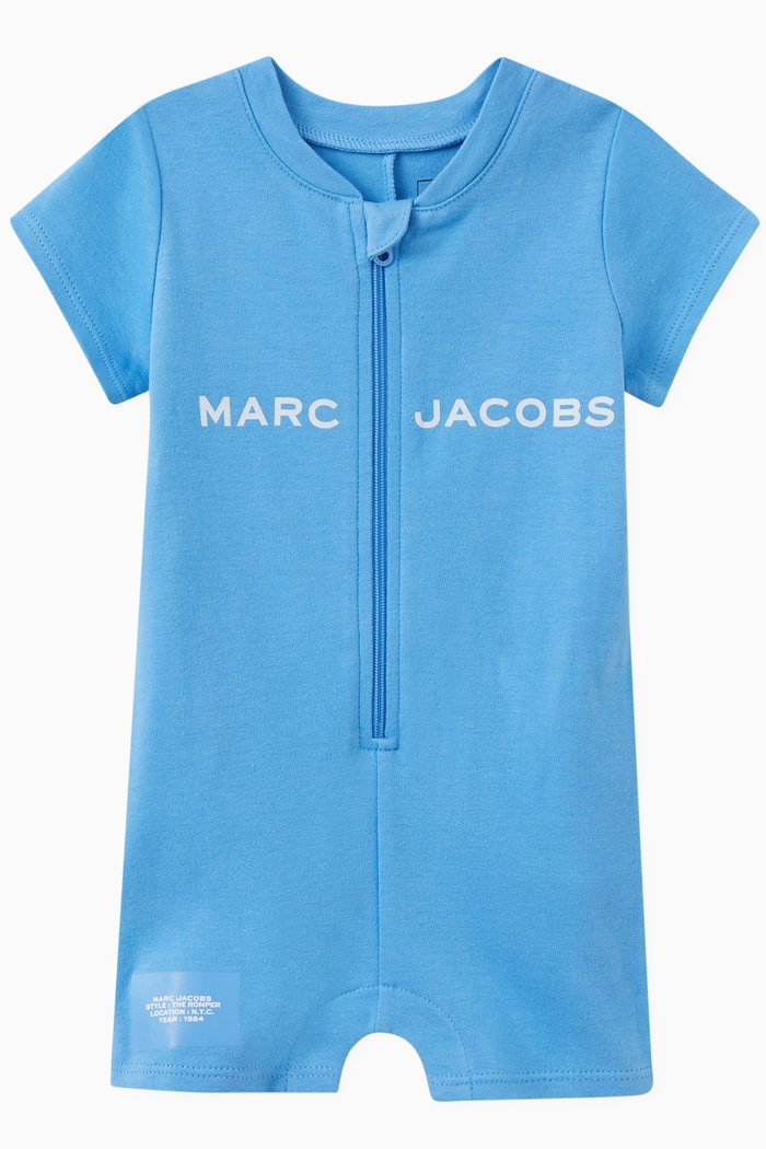 

Logo Romper in Cotton, Blue