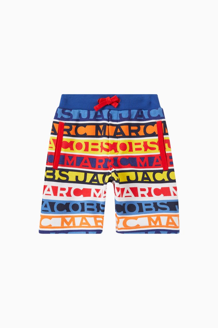 

Graphic Logo Print Shorts in Cotton, Multicolour
