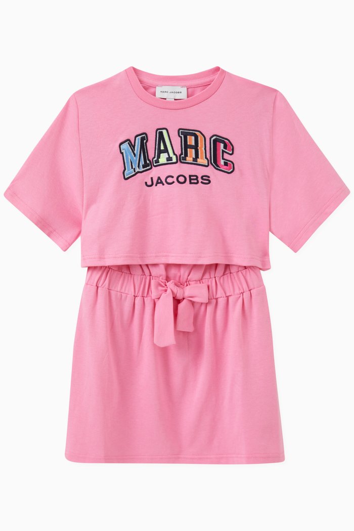 

Logo Dress in Cotton, Pink