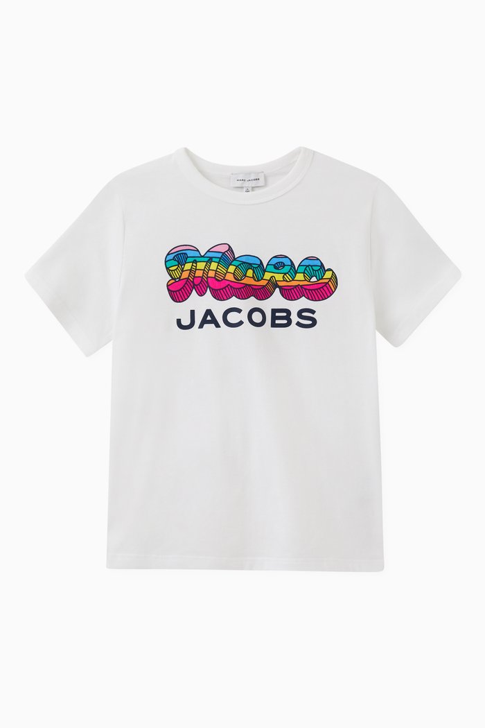 

Graphic Logo Print T-shirt in Cotton, White