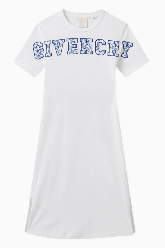 

Logo-embroidered Cut-out Midi Dress in Cotton-jersey, White