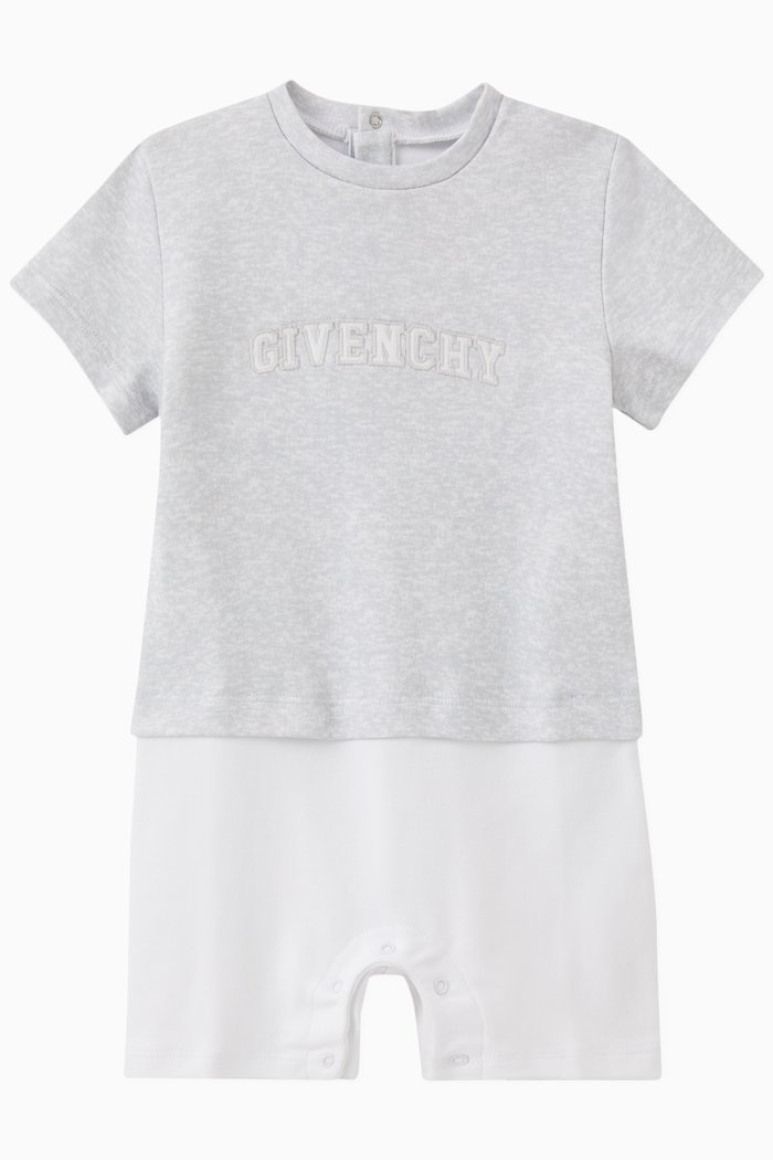 

Logo Rompers in Cotton, Grey