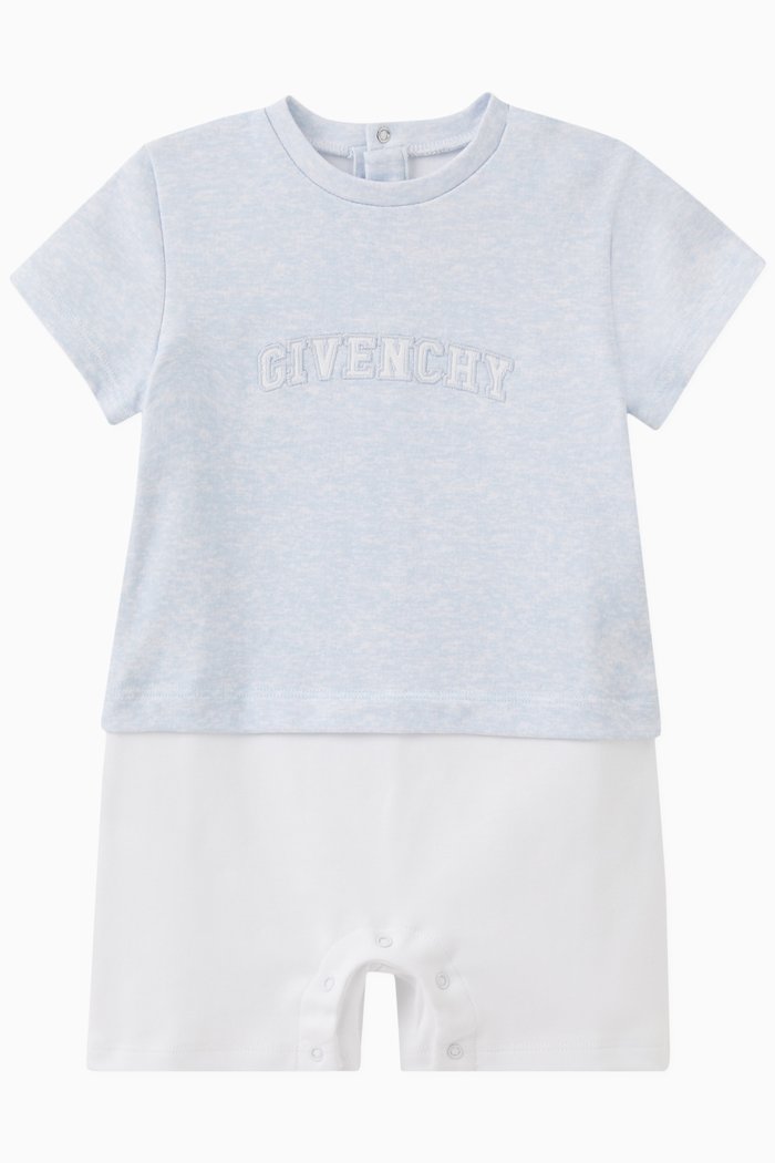 

Logo Romper in Cotton, Blue