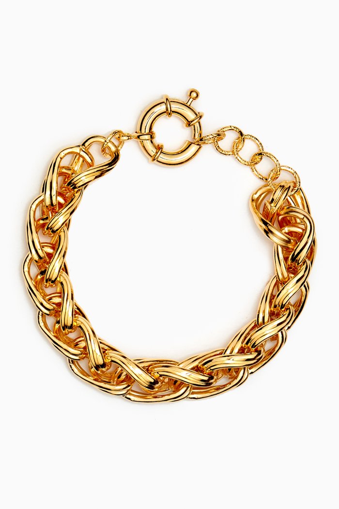 

Elizabeth Single Chain Bracelet in 24kt Gold-plated Brass, Yellow