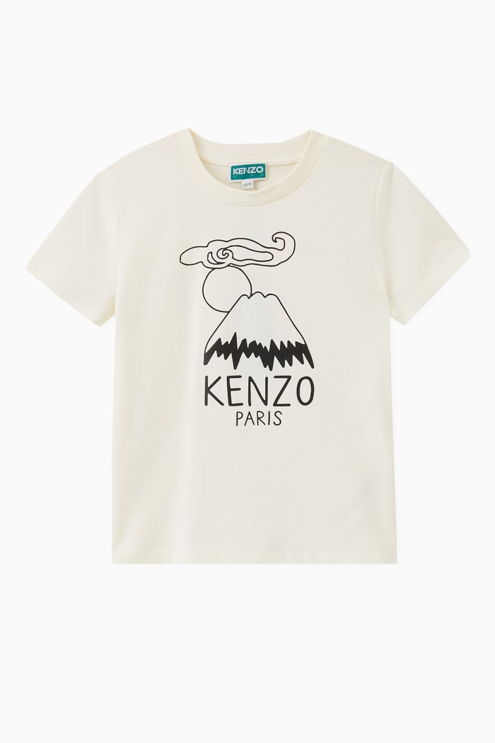 Graphic Logo-print T-shirt in Cotton, Neutral