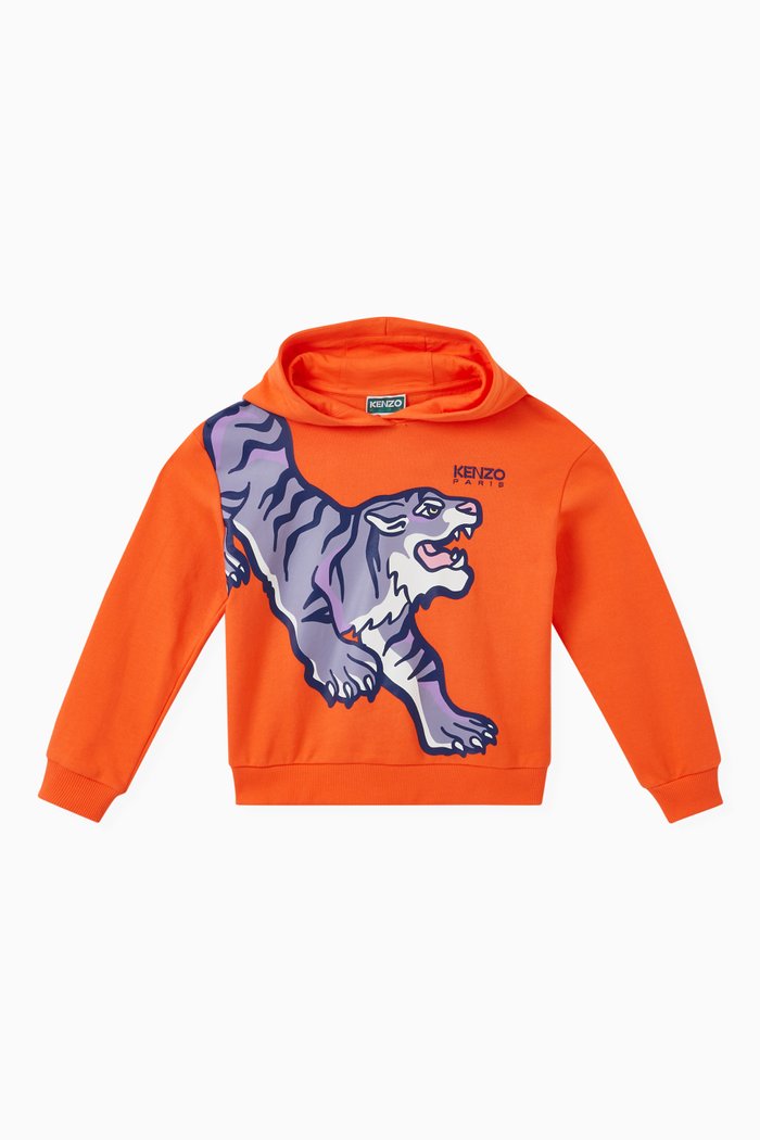 

Rainbow Hoodie in Cotton, Orange