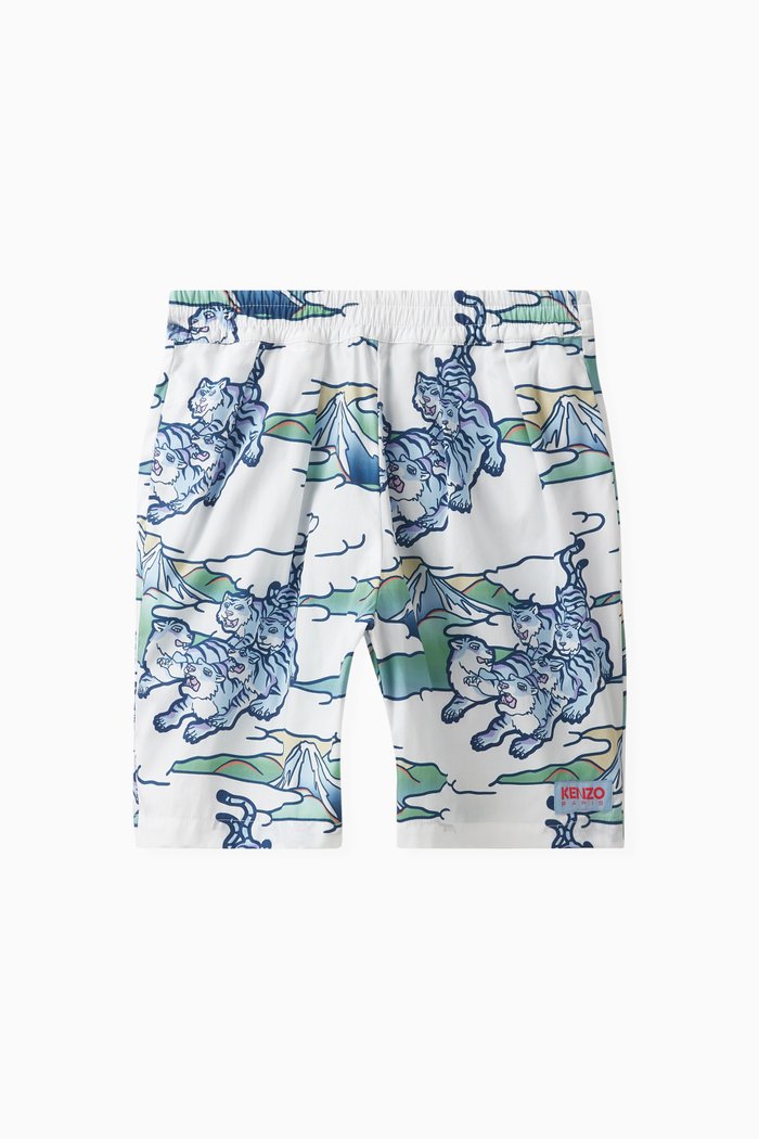 

All-over Print Logo Shorts, Blue