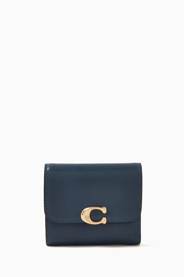 Bandit Wallet in Smooth Leather, Blue
