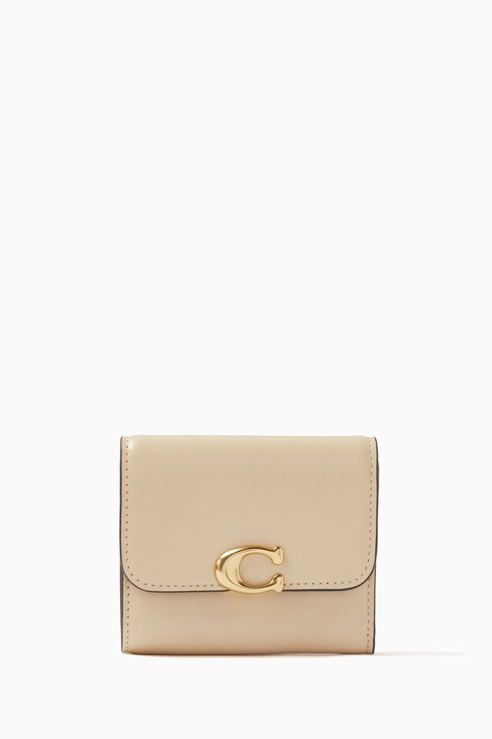 Bandit Wallet in Smooth Leather, White