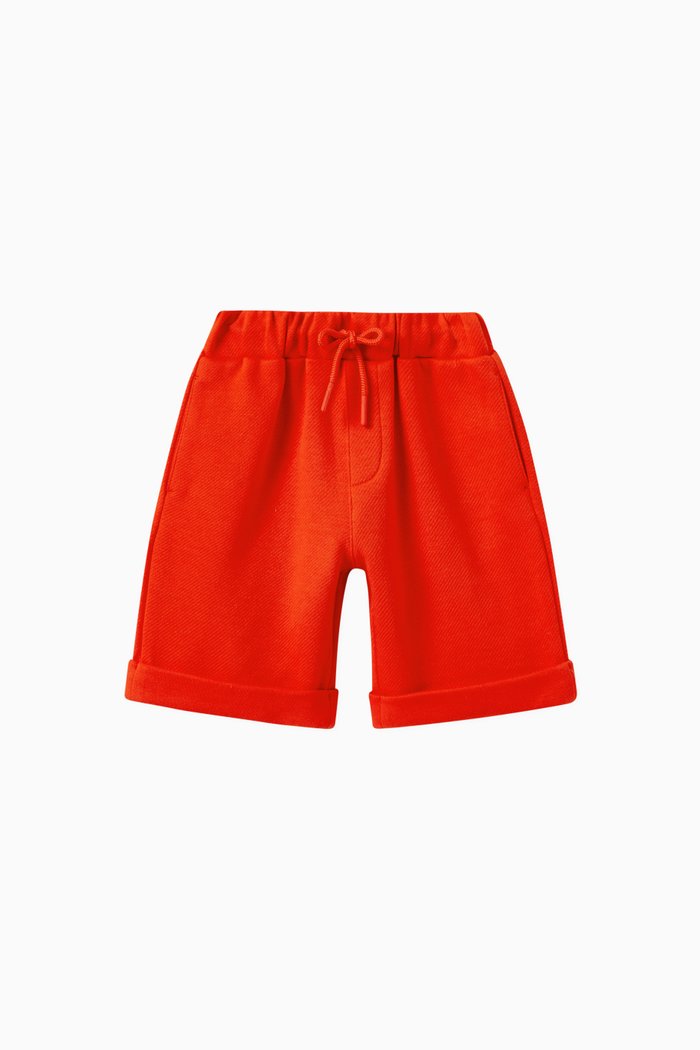 

Turn-up Hem Shorts in Cotton, Orange