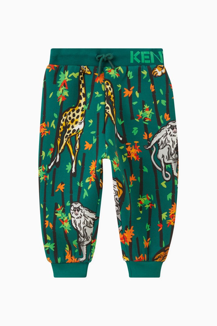 

Jungle-print Sweatpants in Cotton-blend, Green