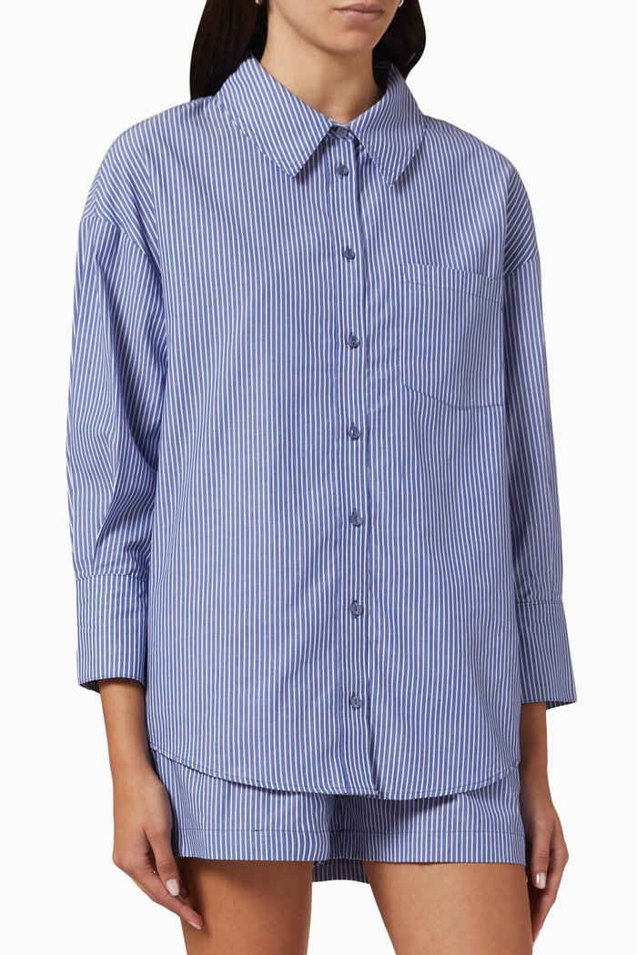 

Mika Striped Shirt in Cotton-poplin, Multicolour