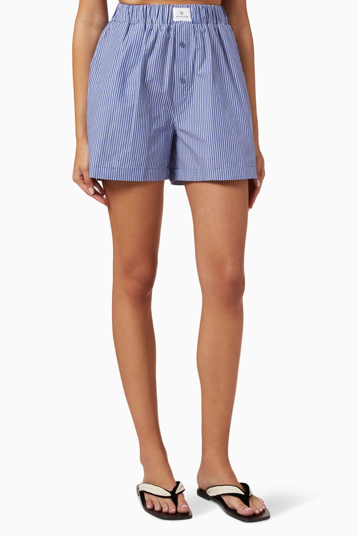 

Liam Striped Boxer Shorts in Cotton-poplin, Multicolour