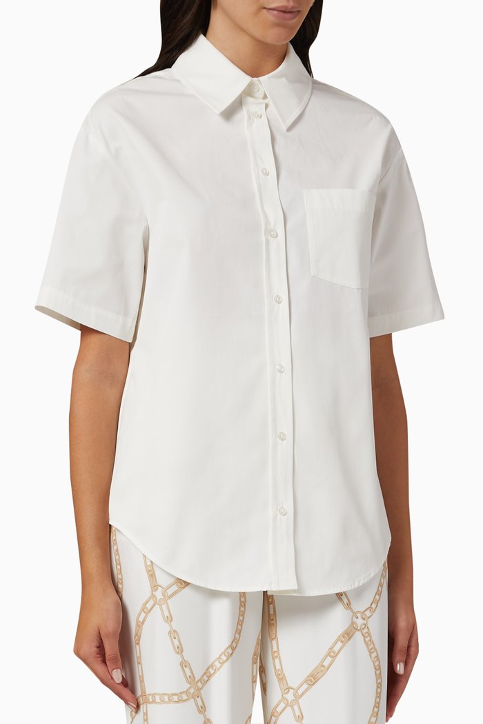 

Christine Boxy Shirt in Cotton-poplin, White