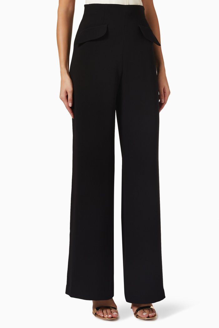 

Threat Empire Waist Pants in Crepe, White