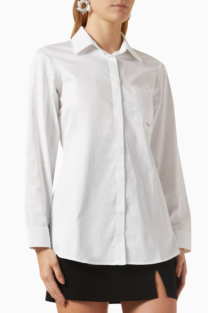 

Alif Shirt in Cotton-poplin, White