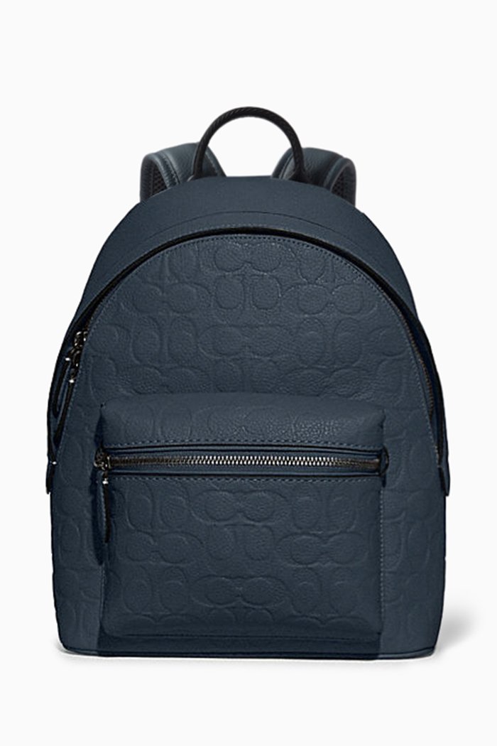 

Charter Backpack 24 in Signature Leather, Blue