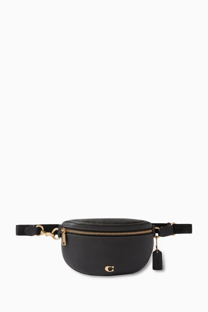 

Bethany Belt Bag in Pebbled Leather, Black