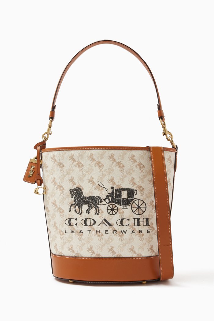 

Dakota Bucket Bag in Signature Coated Canvas, Neutral