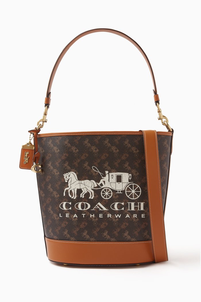 

Dakota Bucket Bag in Signature Coated Canvas, Brown