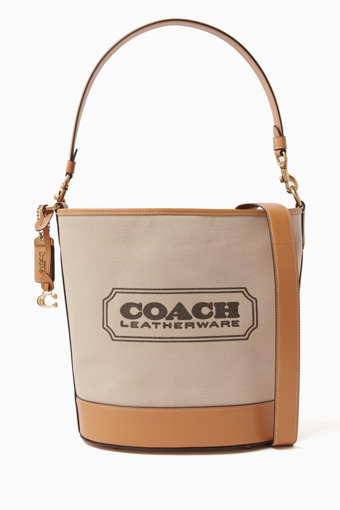 

Dakota Bucket Bag in Canvas, Neutral