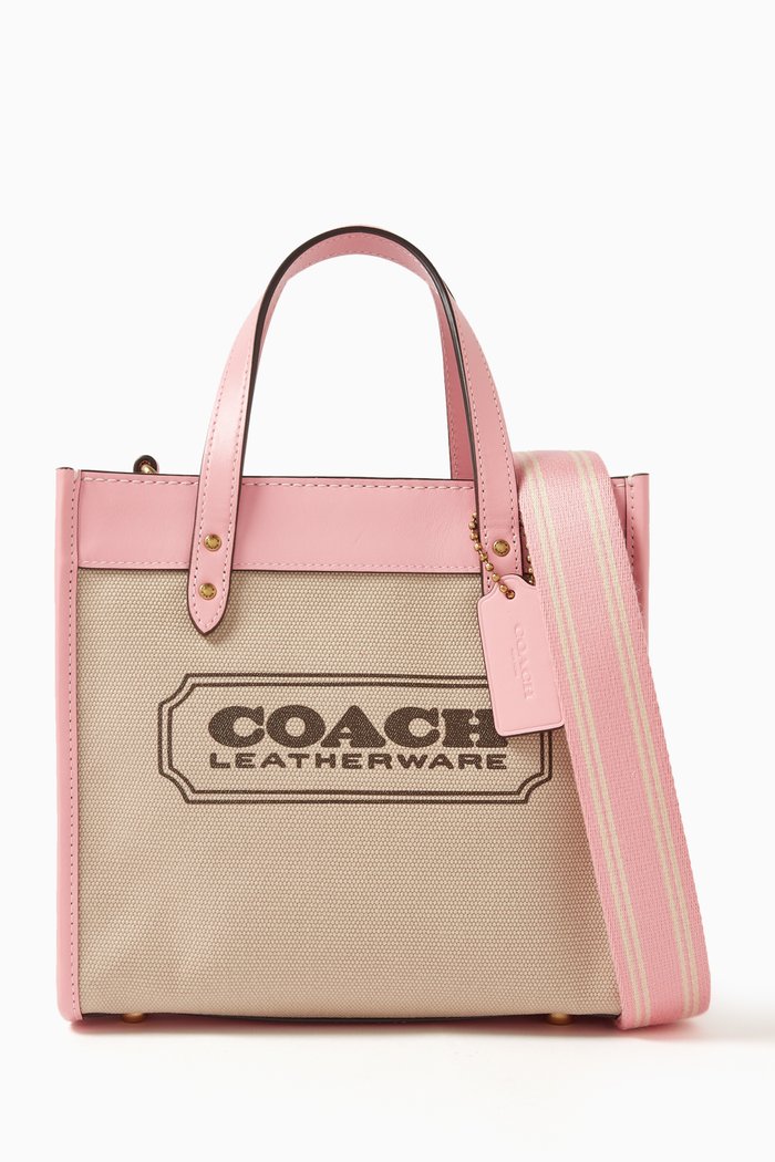 

Field Tote 22 Bag in Canvas & Leather, Neutral