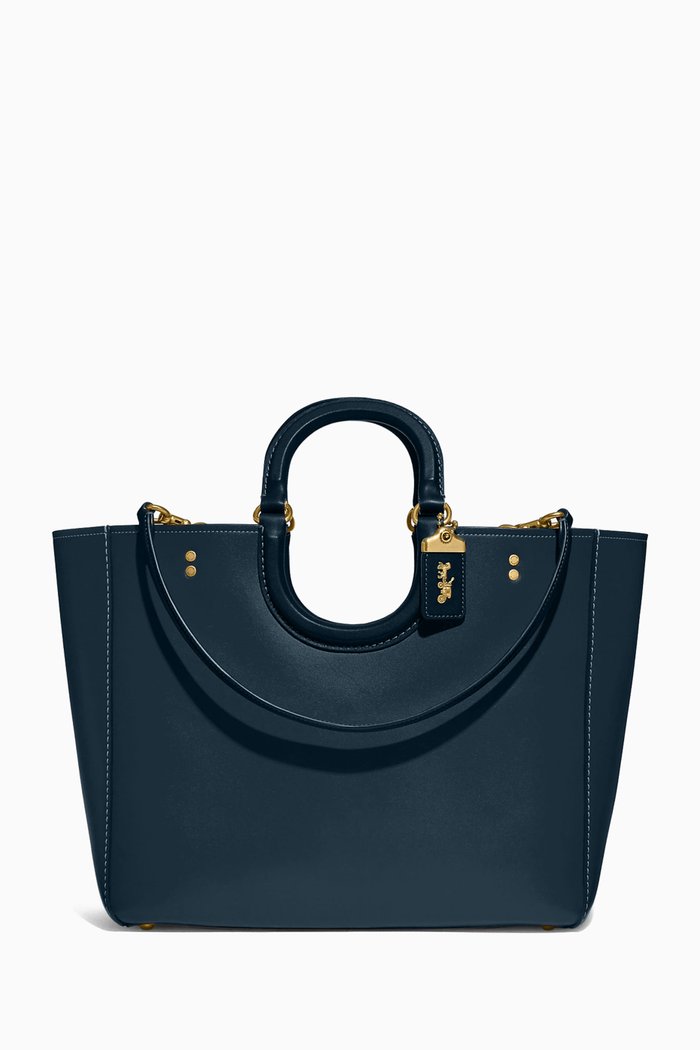 

Rae Tote Bag in Glovetanned Leather, Blue