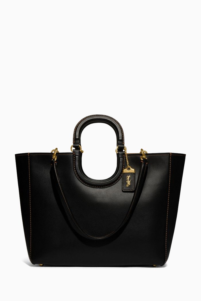 

Rae Tote Bag in Glovetanned Leather, Black