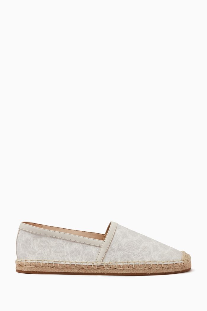

Collins Espadrilles in Coated Canvas, White