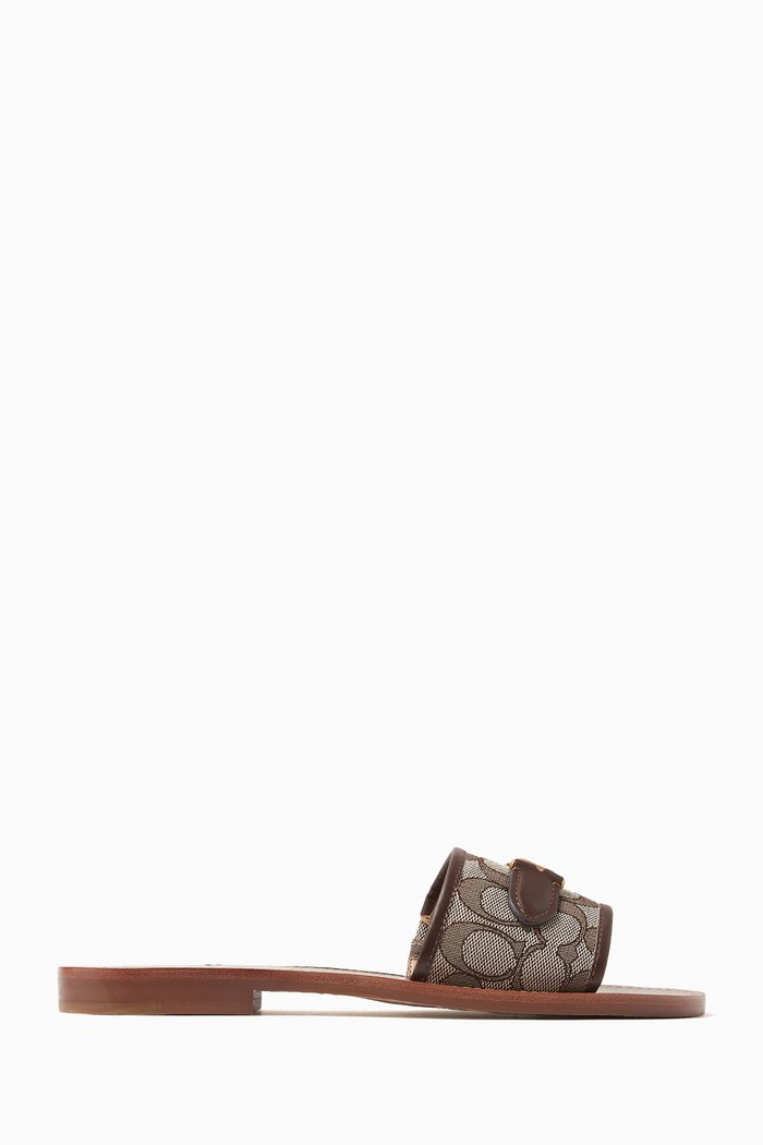 

Ina Sandals in Signature Jacquard, Brown