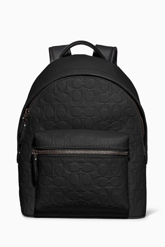 

Charter Backpack 24 in Signature Leather, Black