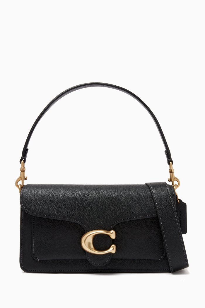 

Tabby Shoulder Bag in Pebbled Leather, Black