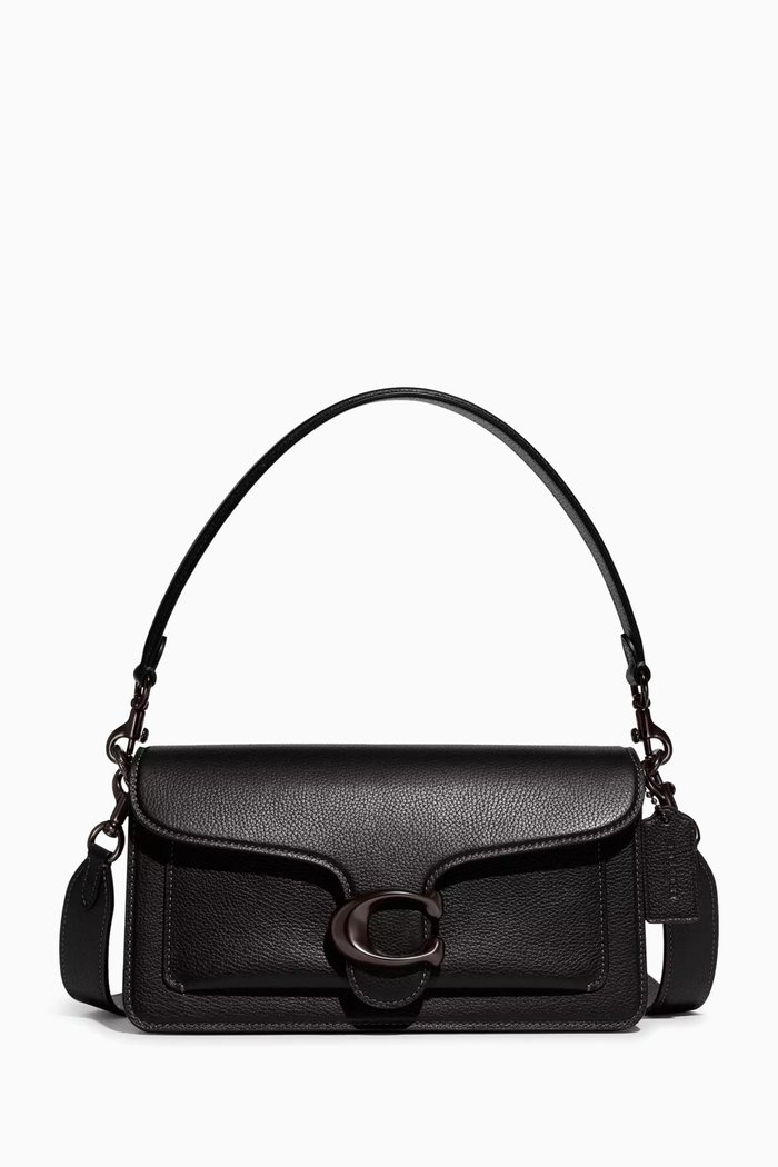 

Tabby Shoulder Bag in Pebbled Leather, Black