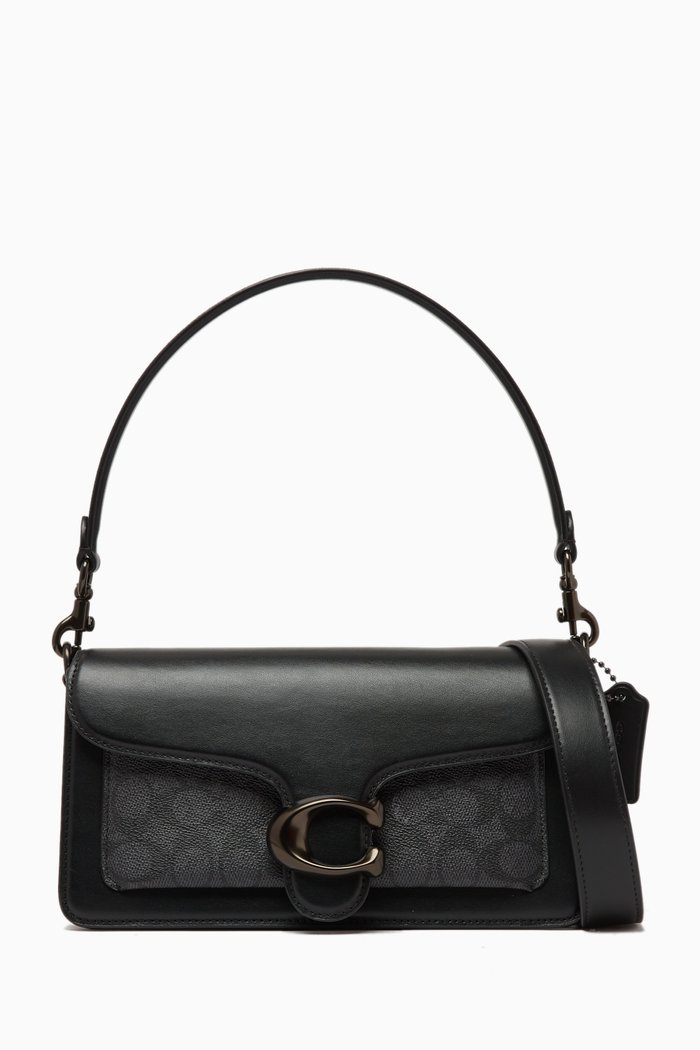 

Tabby 26 Signature-print Shoulder Bag in Coated-canvas & Leather, Blue