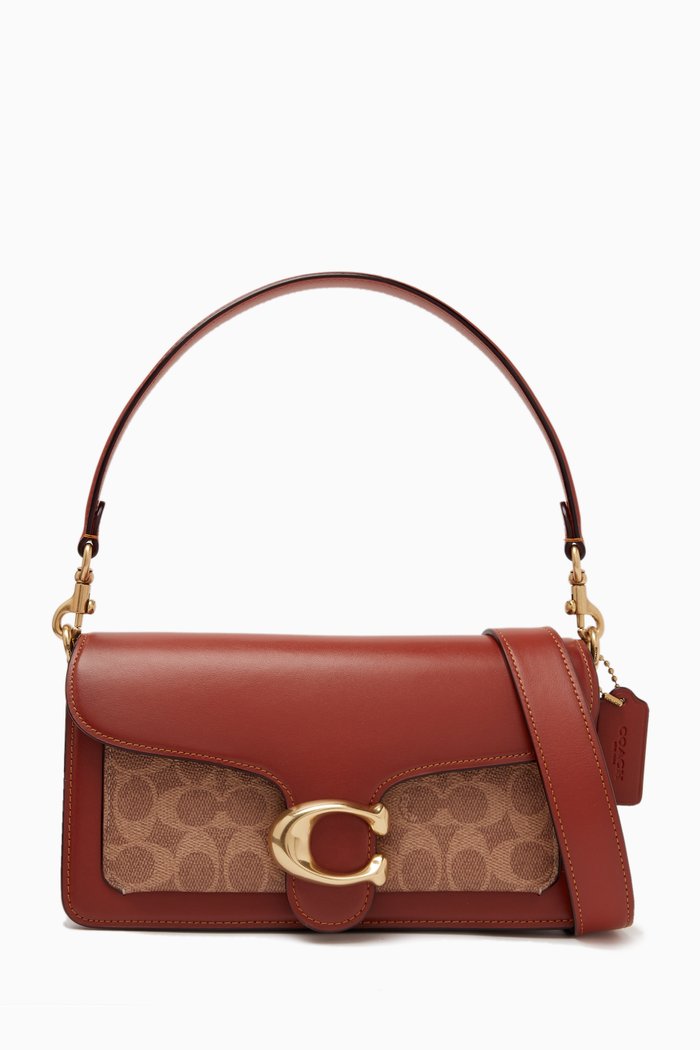 

Tabby 26 Signature-print Shoulder Bag in Coated-canvas & Leather, Neutral