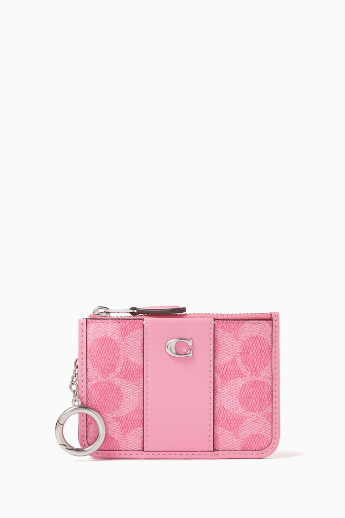 

Mini Skinny ID Case in Signature Canvas, Pink