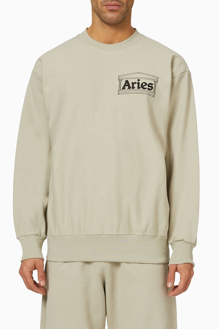 

Premium Temple Sweatshirt in Jersey Fleece, Neutral