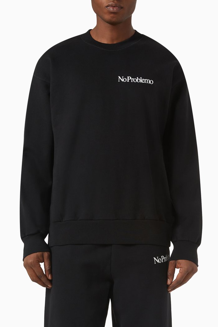 

Mini Problemo Sweatshirt in Cotton, Black