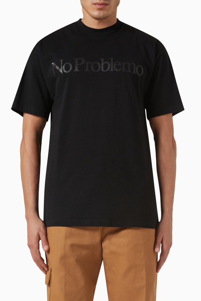 

No Problemo T-shirt in Cotton, Black