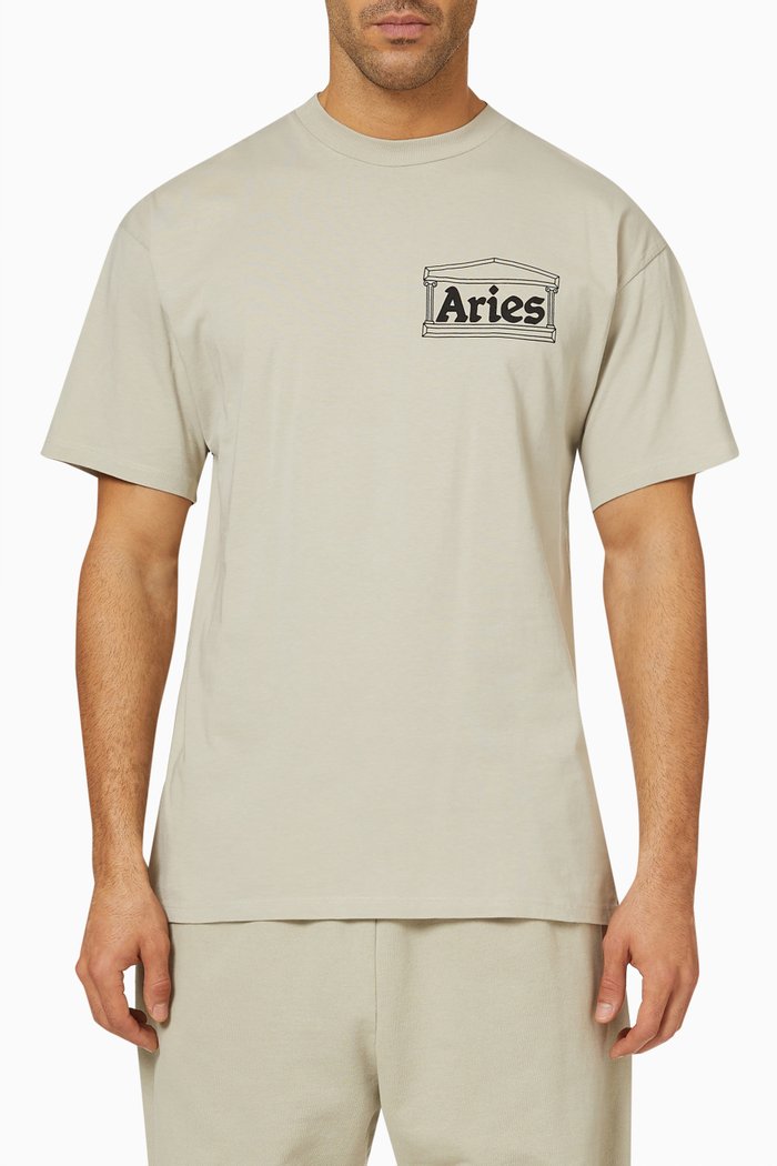 

Temple Print T-shirt in Cotton Jersey, Neutral