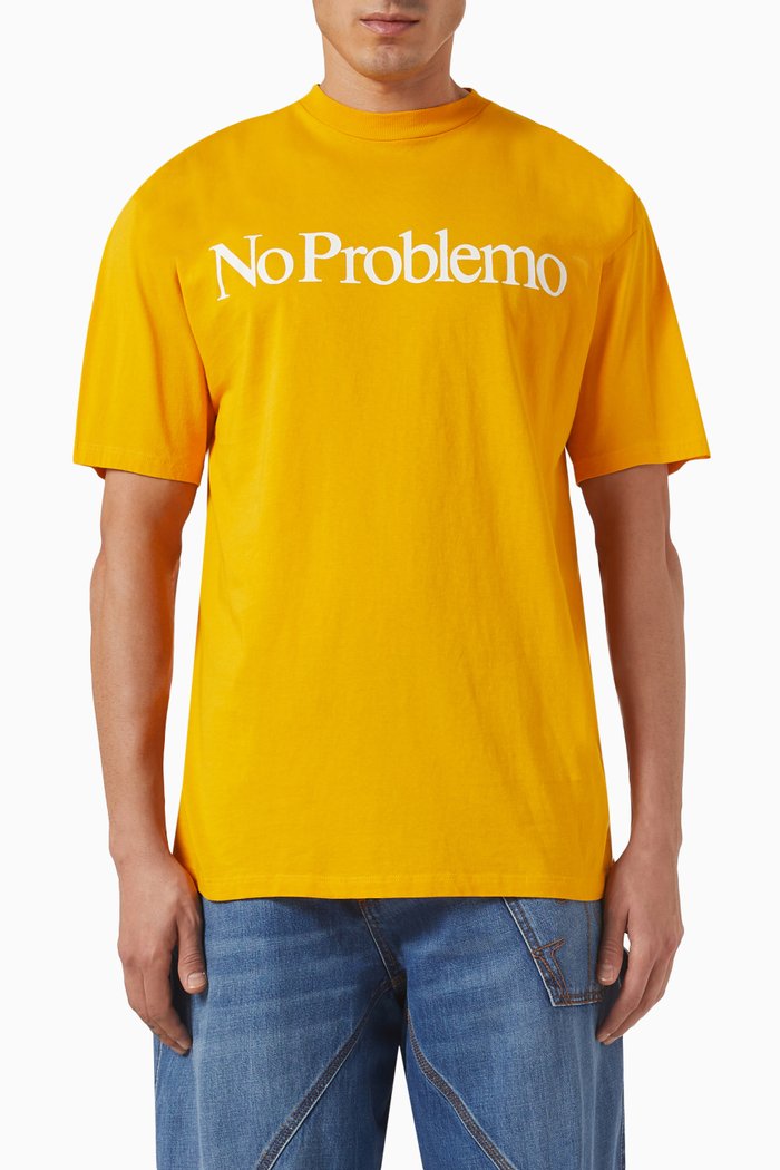 

No Problemo T-shirt in Cotton, Yellow