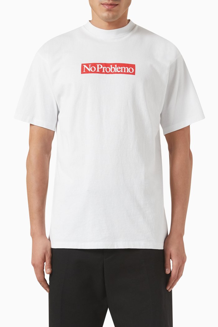 

Problemo Supremo T-shirt in Cotton, White