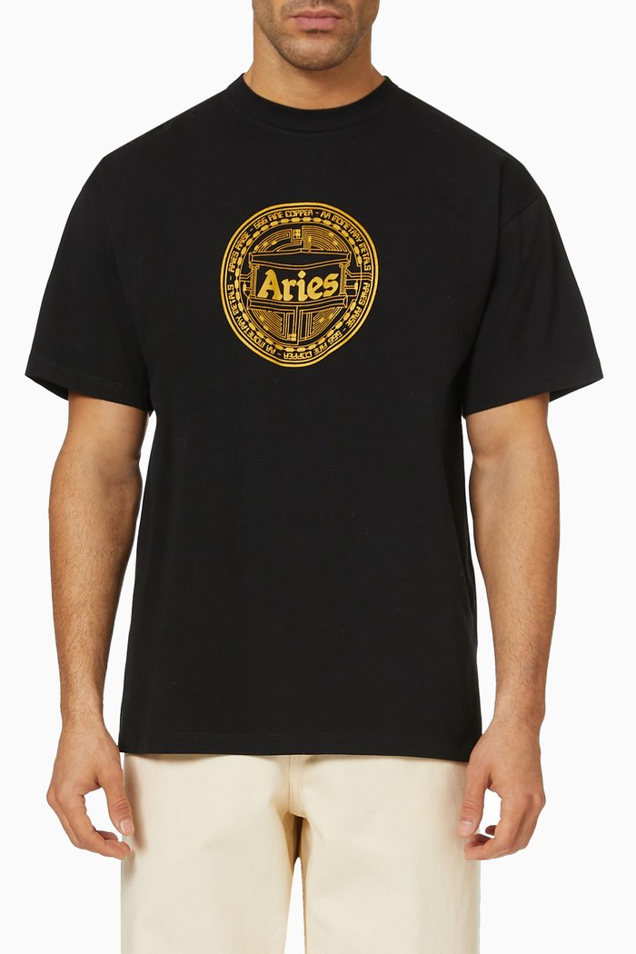 

Nu-Money Print T-Shirt in Cotton Jersey, Black
