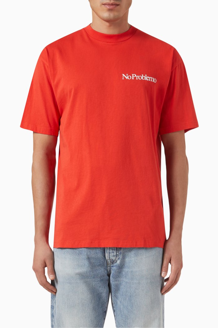 Mini Problemo T-shirt in Cotton, Red