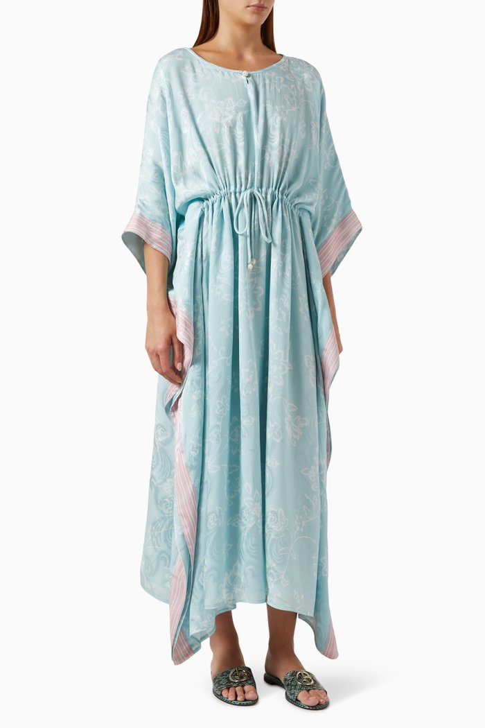 

Floral-print Kaftan, Blue